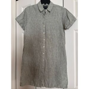 Tahari Light Green 100% Linen Dress